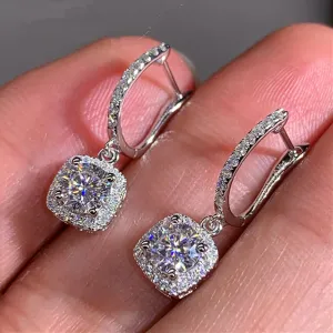 Square Dangle Drop Earrings