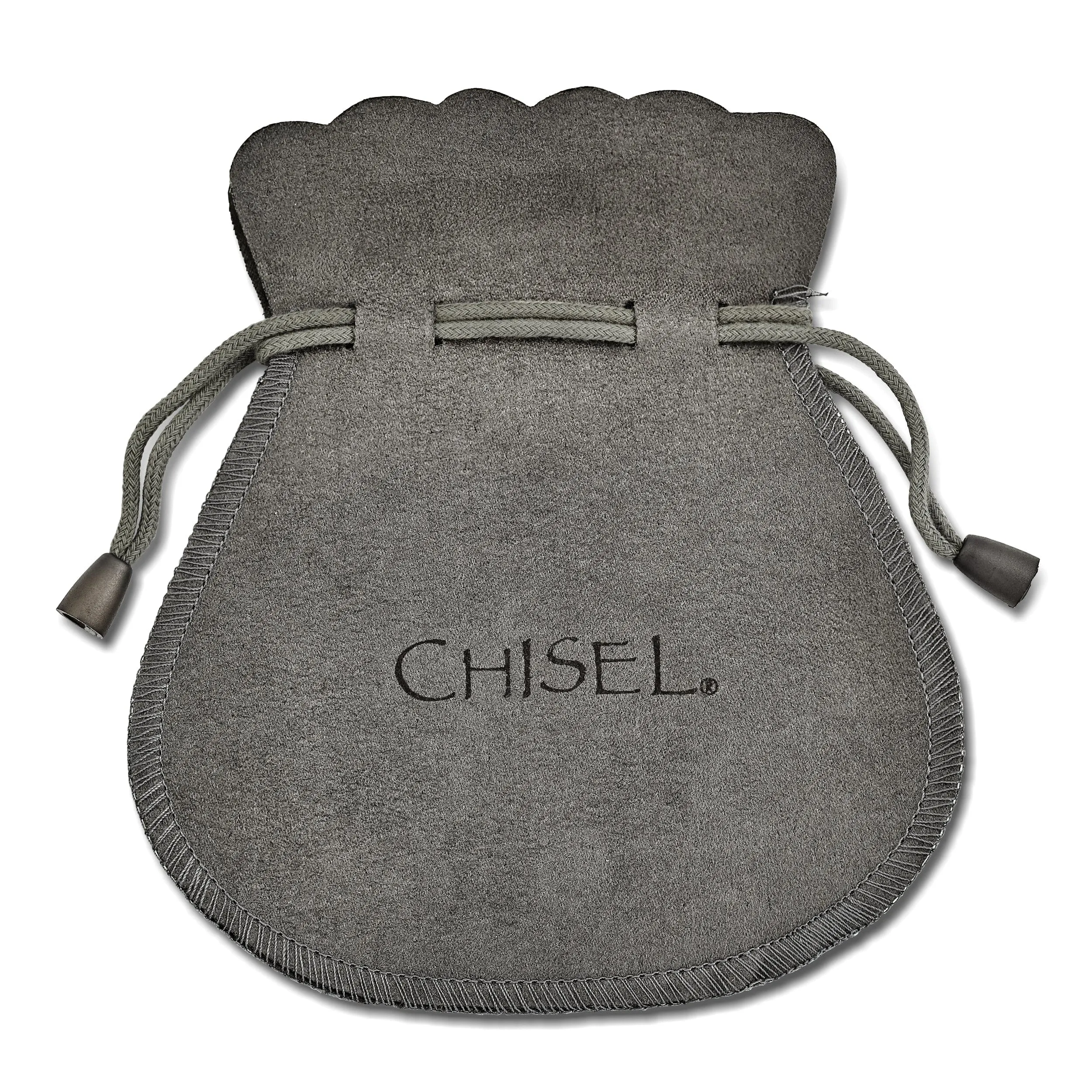Stainless Antiqued C.Z Circle Dangle Earrings