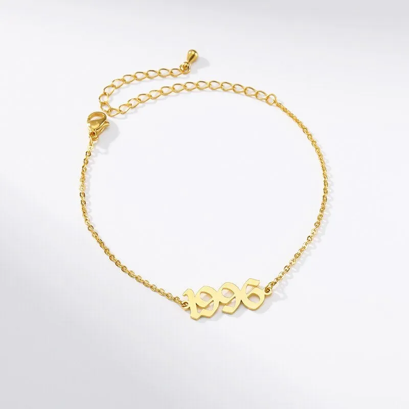Stainless Steel Year Anklet