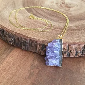 STALACTITE AMETHYST PENDANT NECKLACE
