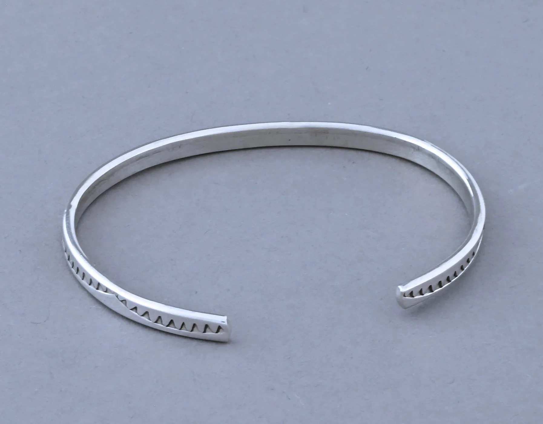 Stamped Flat wire Cuff Bracelet by Ben Tahe