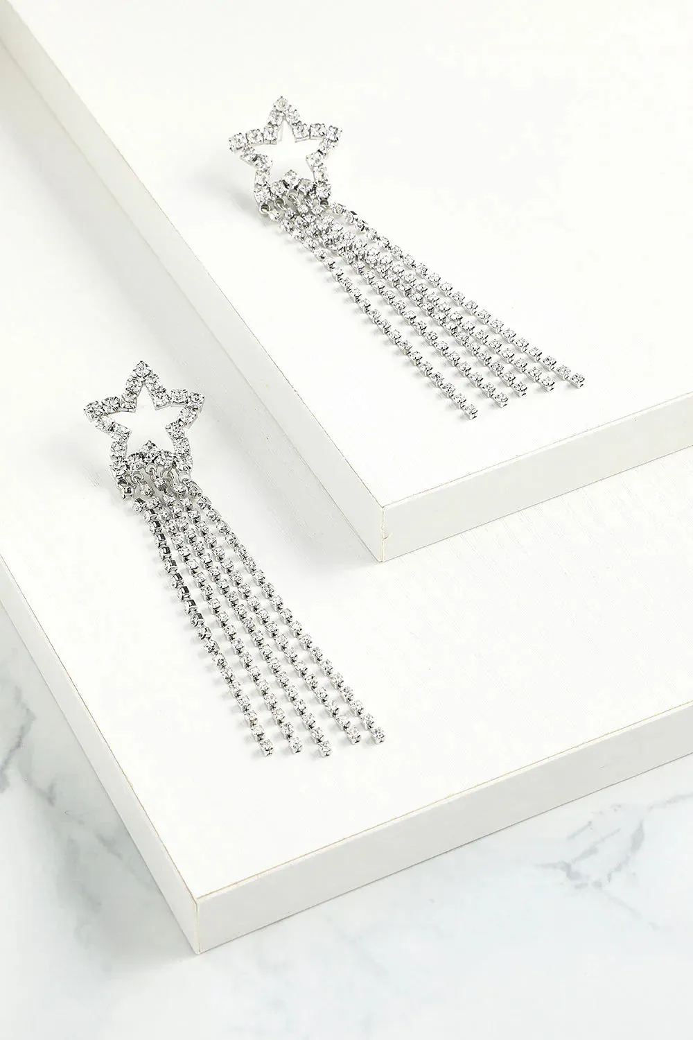 Star Beaded Drop Earrings