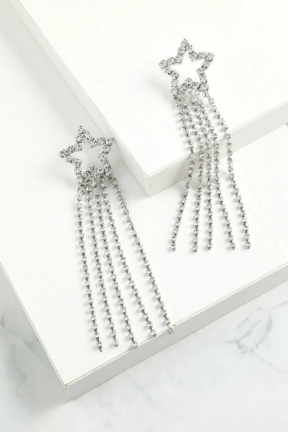 Star Beaded Drop Earrings