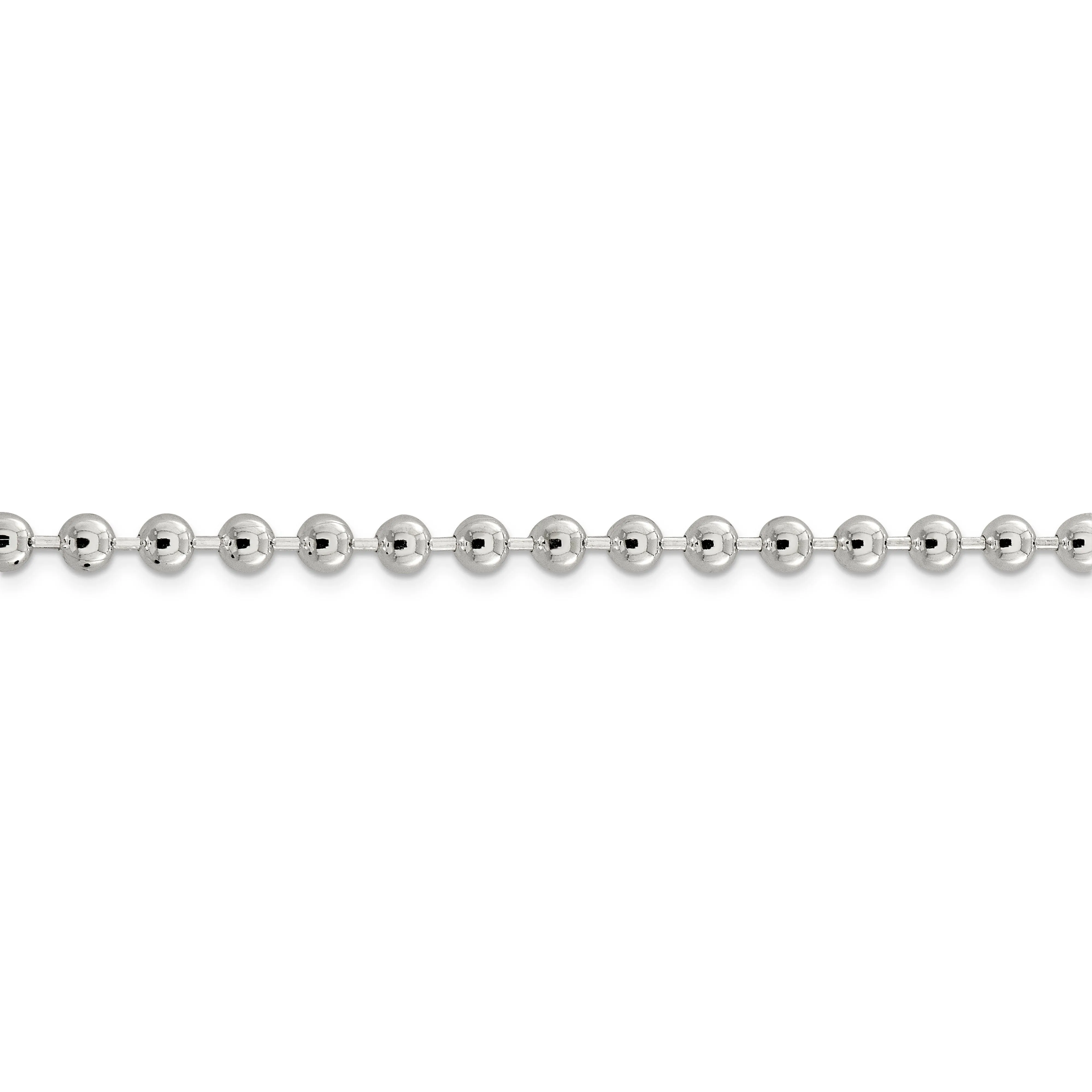 Sterling Silver Beaded Bead Chain 5MM