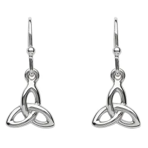 Sterling Silver Celtic Trinity Knot Drop Earrings SE2202