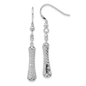 Sterling Silver Cubic Zirconia Dangle Earrings