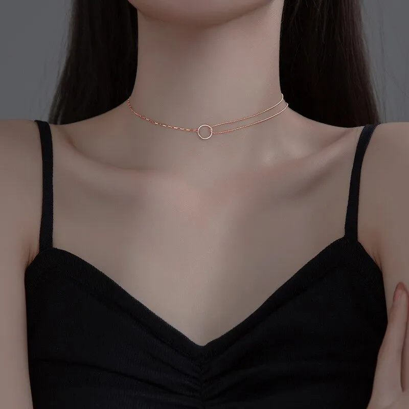 Sterling Silver Geometric Choker