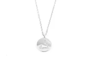 Sterling Silver Leo Constellation Zodiac Star Sign Birthstone Necklace Chain 16"   2"