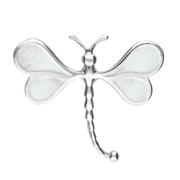 Sterling Silver Mother of Pearl Dragonfly Brooch