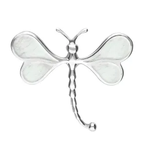Sterling Silver Mother of Pearl Dragonfly Brooch