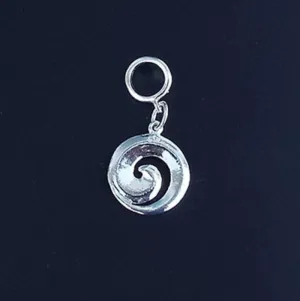 Sterling Silver Single Koru Charm or Earrings
