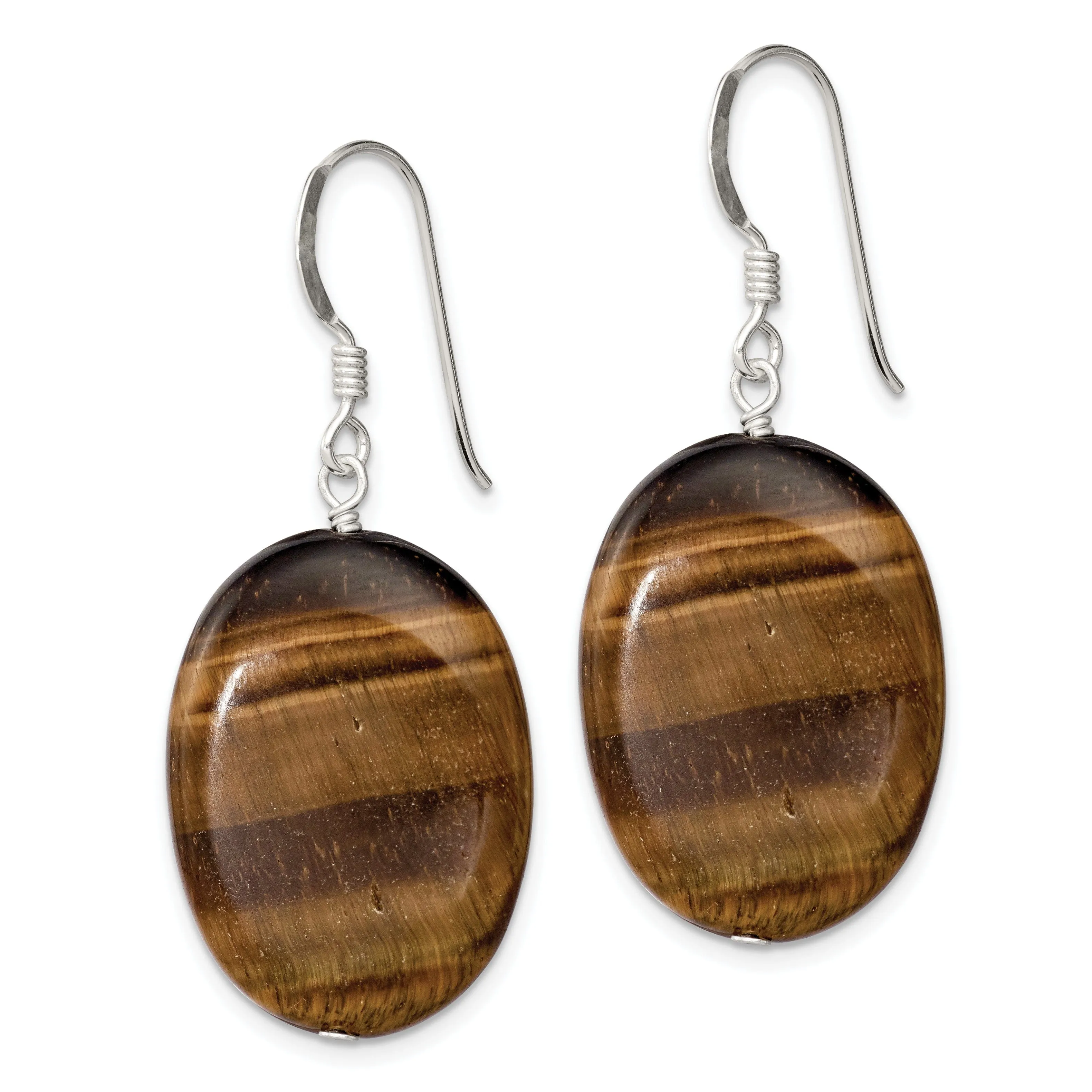 Sterling Silver Tiger's Eye Dangle Earrings