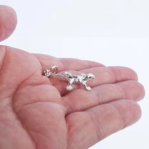 Sterling Silver Tuatara Charm
