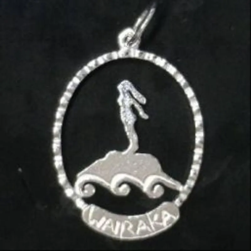 Sterling Silver Wairaka (The lady on the rock) Charm