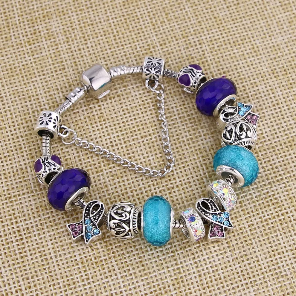 Suicide Awareness Charm Bracelet