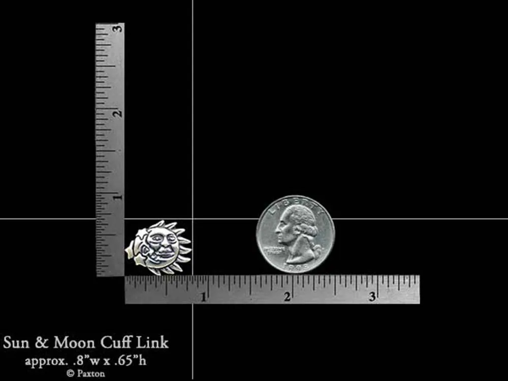 Sun Moon Cuff Links Sterling Silver