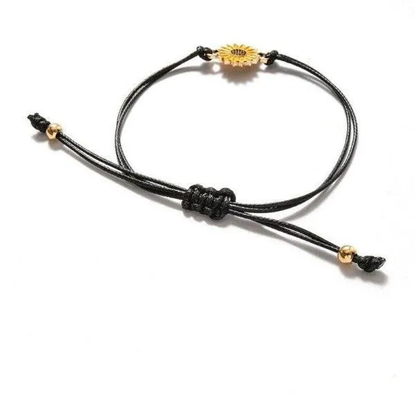 Sunflower Notecard Friendship Set of 2 Bracelets