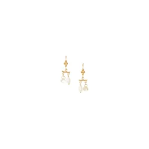 Talia White Pearl Earrings