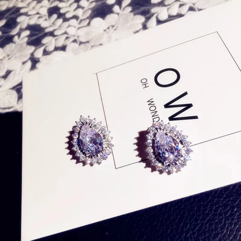 Tear Drop Sterling Silver Studs