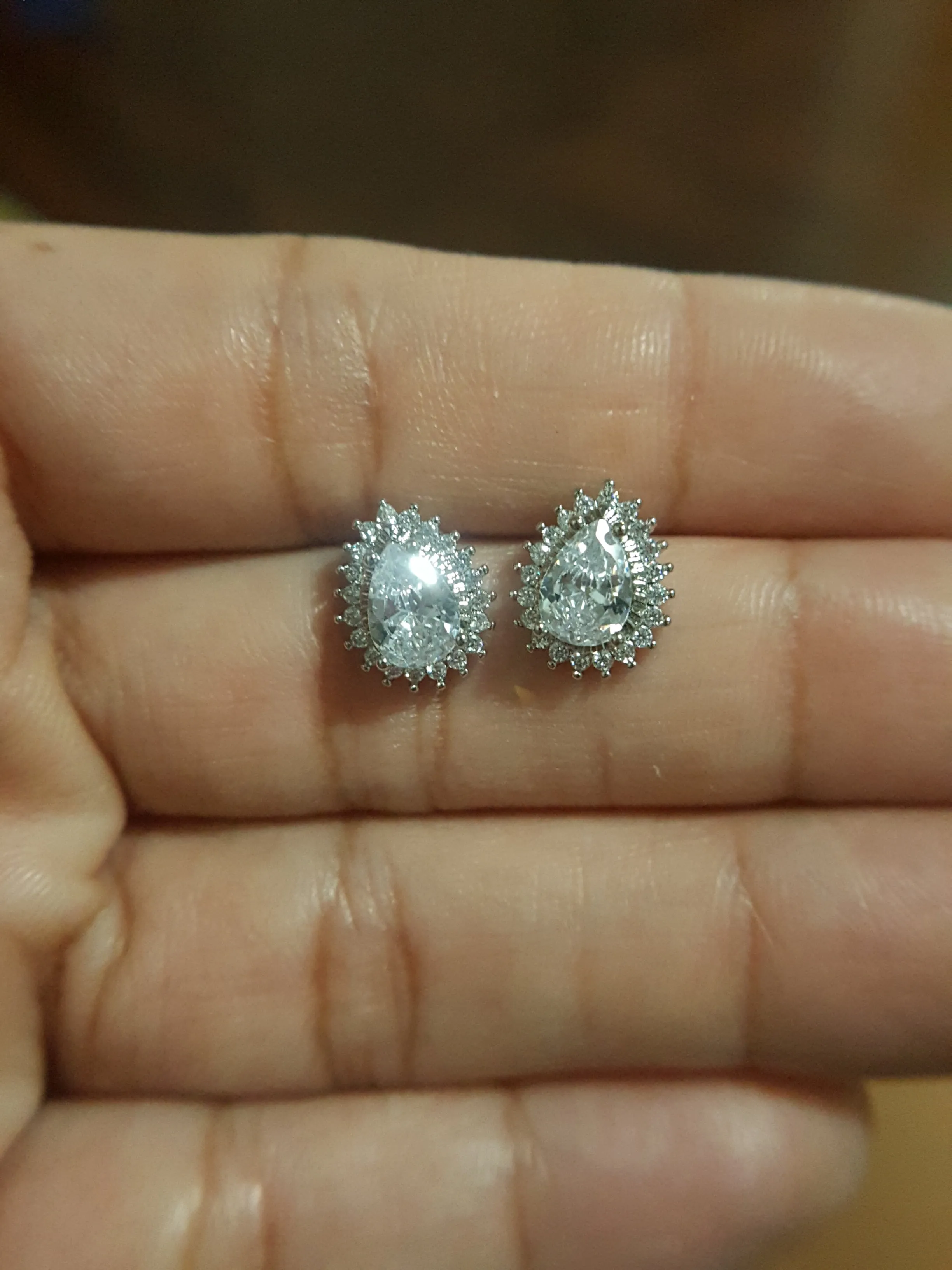 Tear Drop Sterling Silver Studs