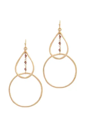 Teardrop Shape Circle Drop Earring