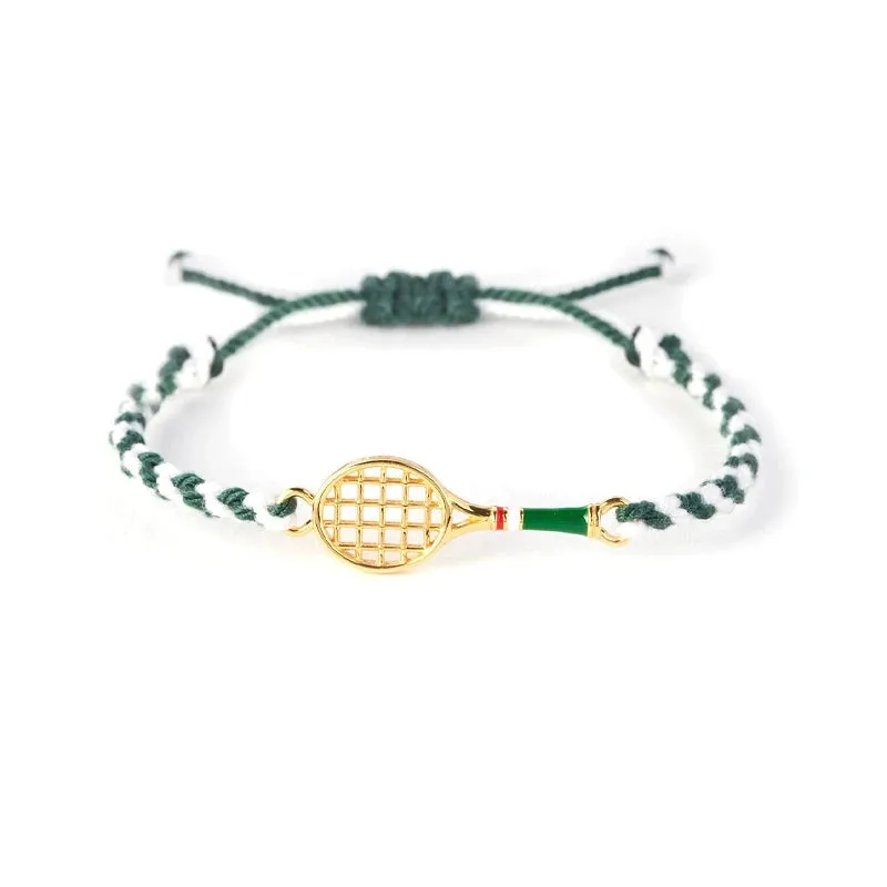 Tennis Racket & Ball Bracelet