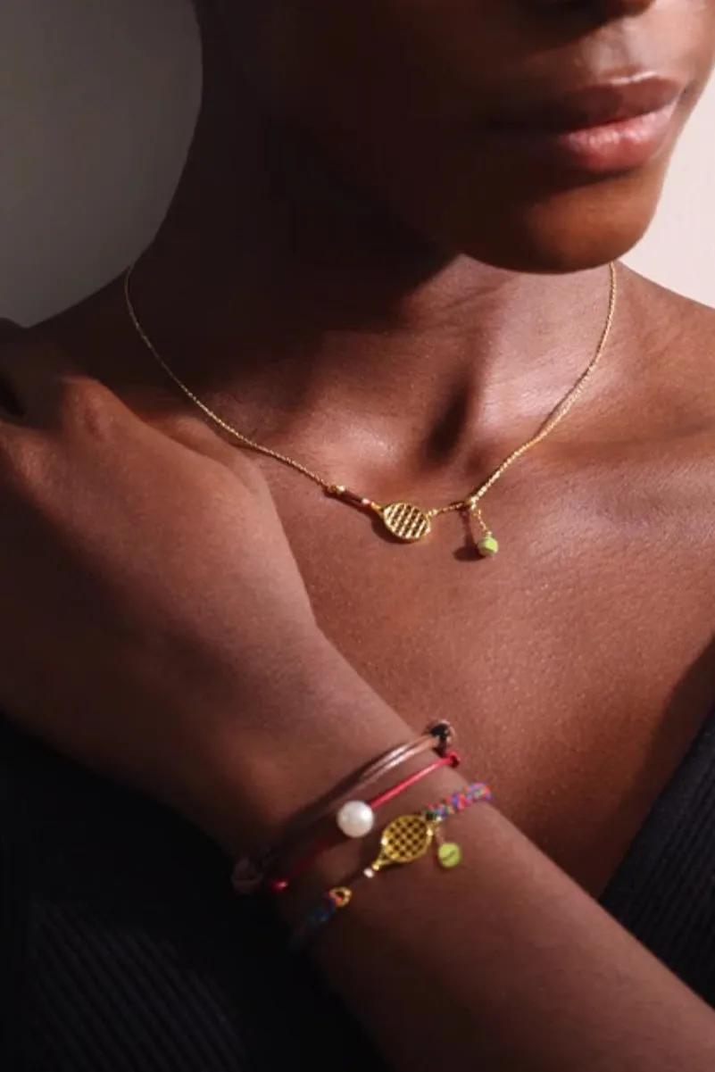 Tennis Racket & Ball Bracelet