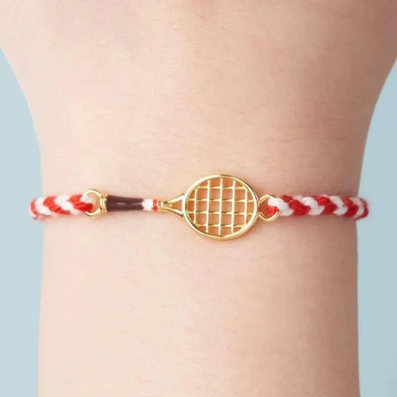 Tennis Racket & Ball Bracelet