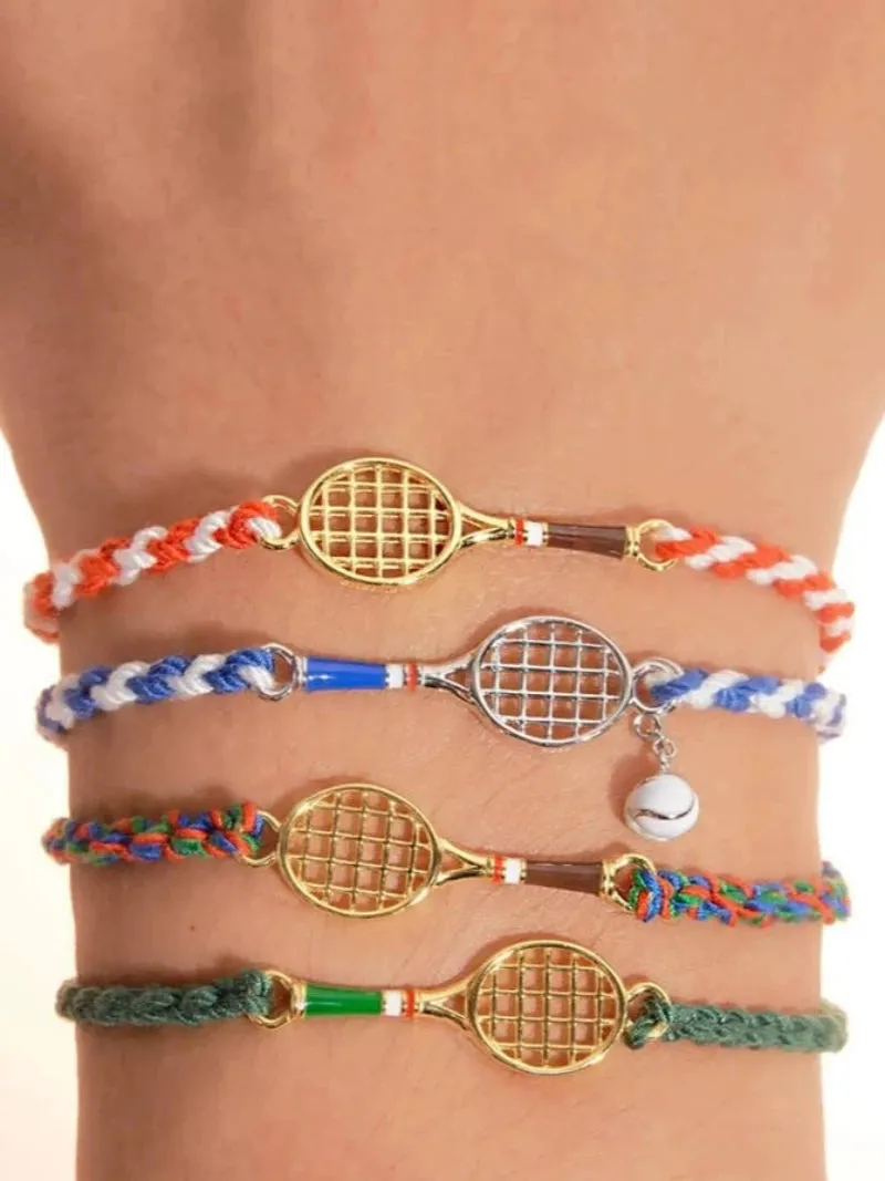 Tennis Racket & Ball Bracelet