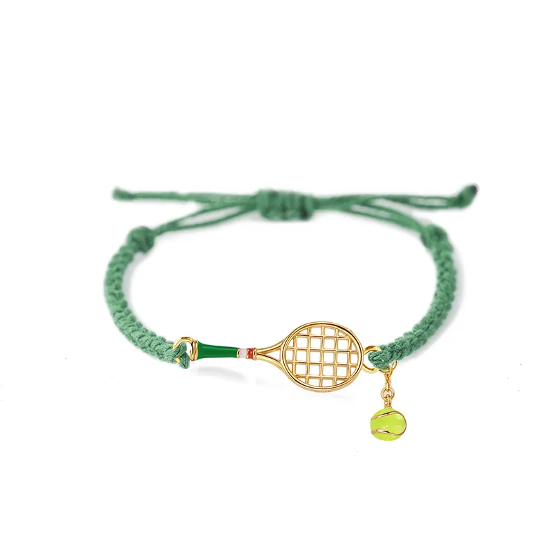 Tennis Racket & Ball Bracelet