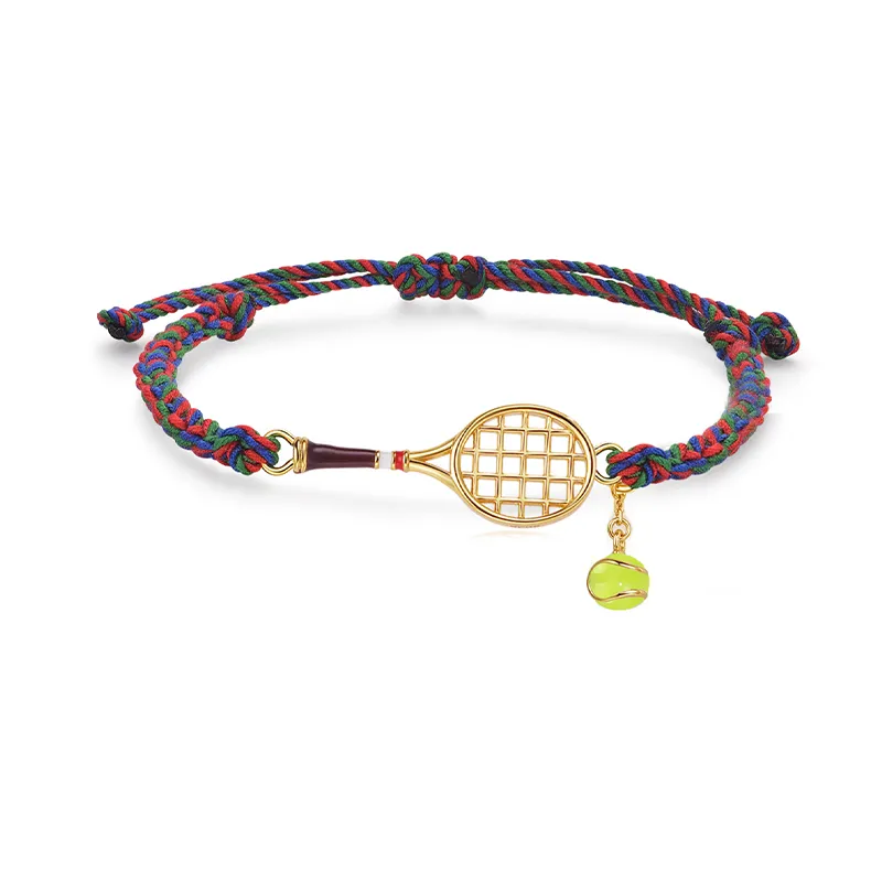 Tennis Racket & Ball Bracelet