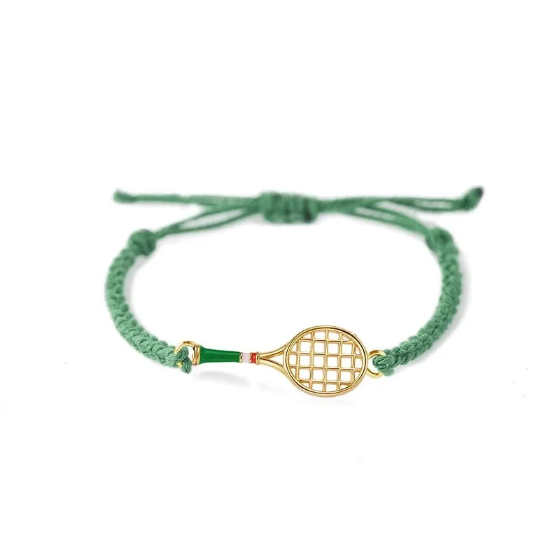Tennis Racket & Ball Bracelet