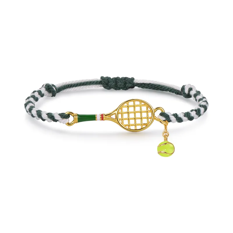 Tennis Racket & Ball Bracelet