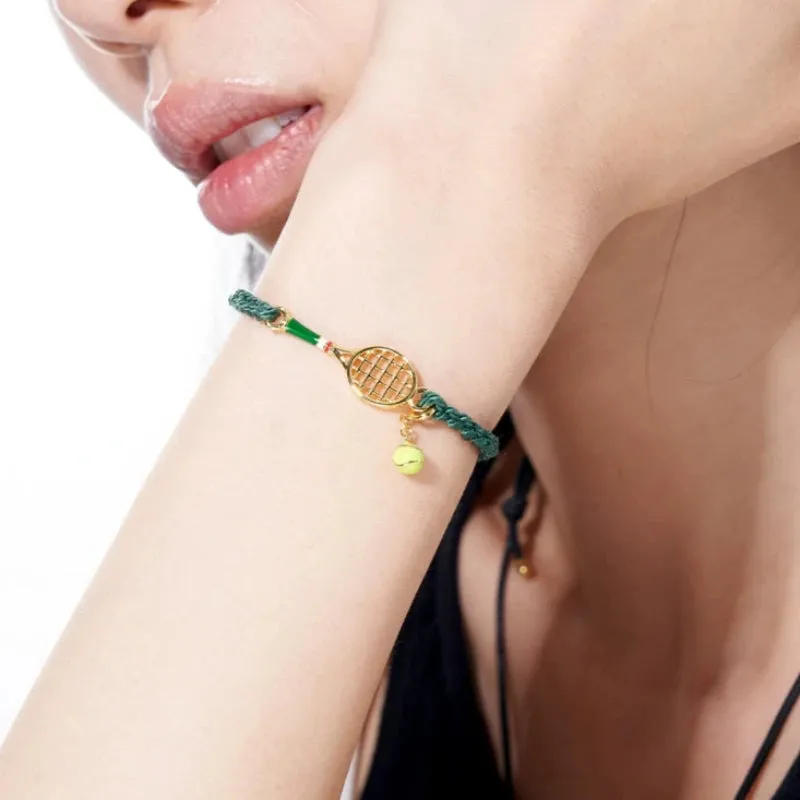 Tennis Racket & Ball Bracelet