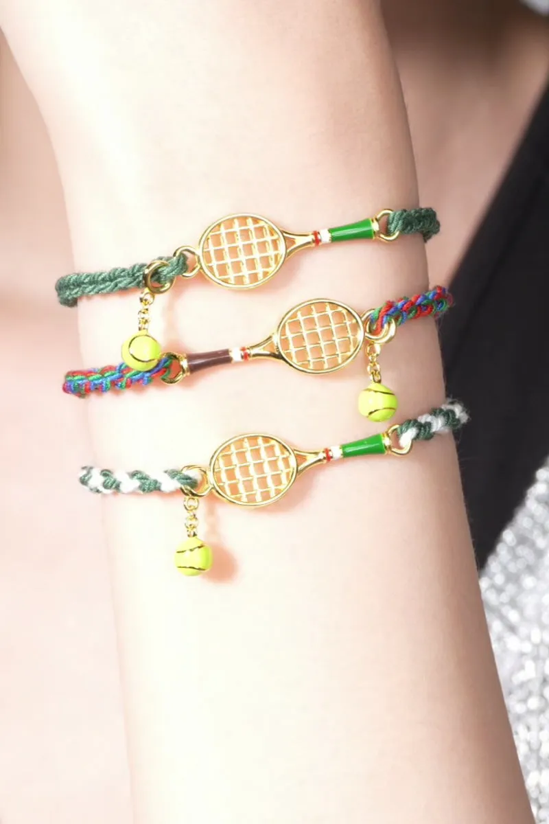 Tennis Racket & Ball Bracelet