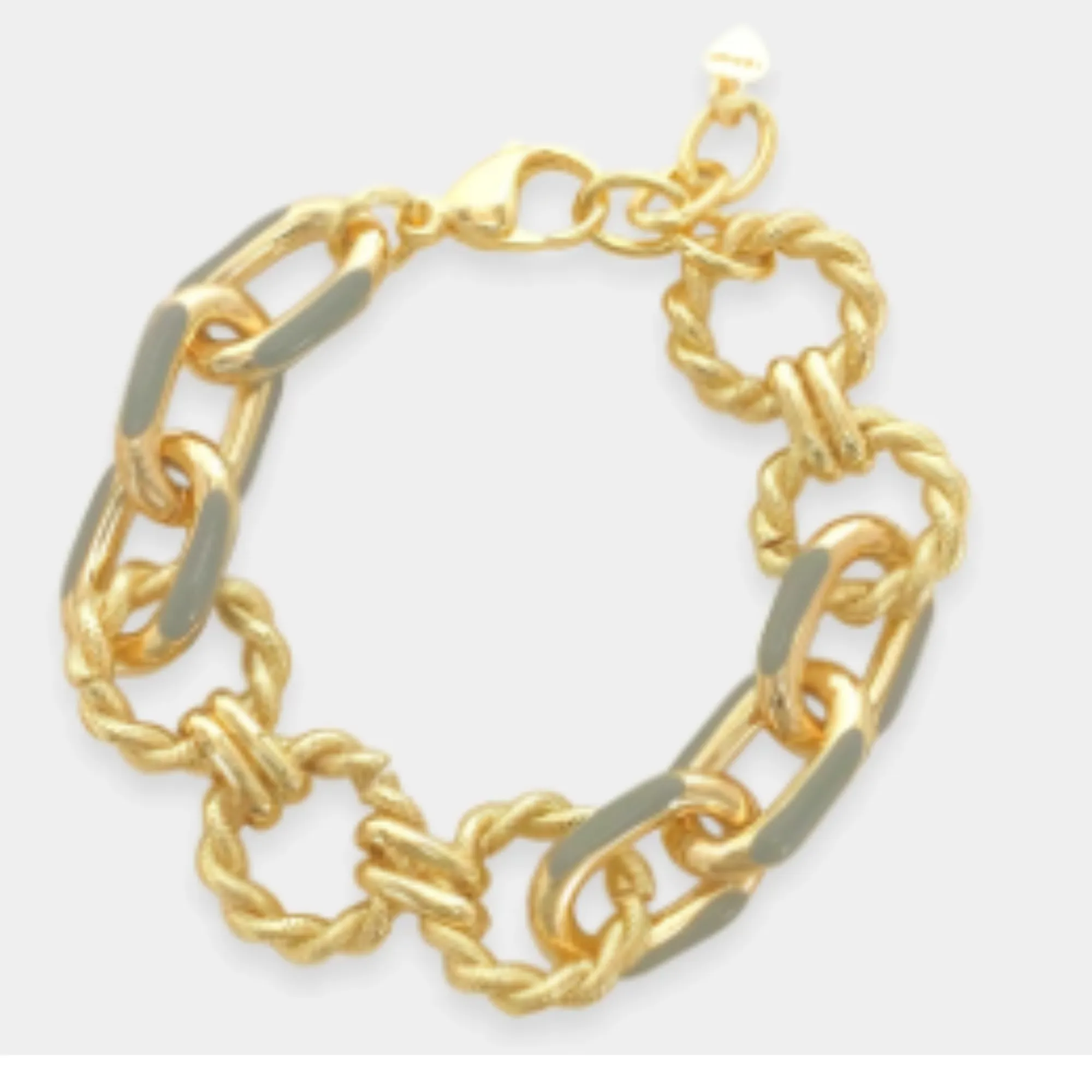 Textured Gold and Enamel Bracelet