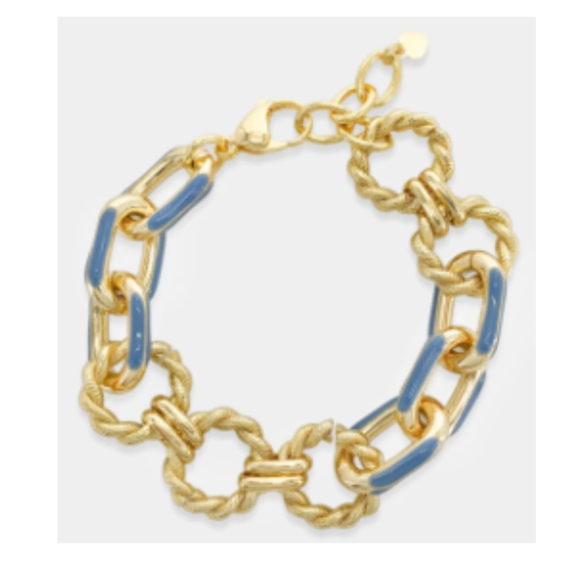 Textured Gold and Enamel Bracelet