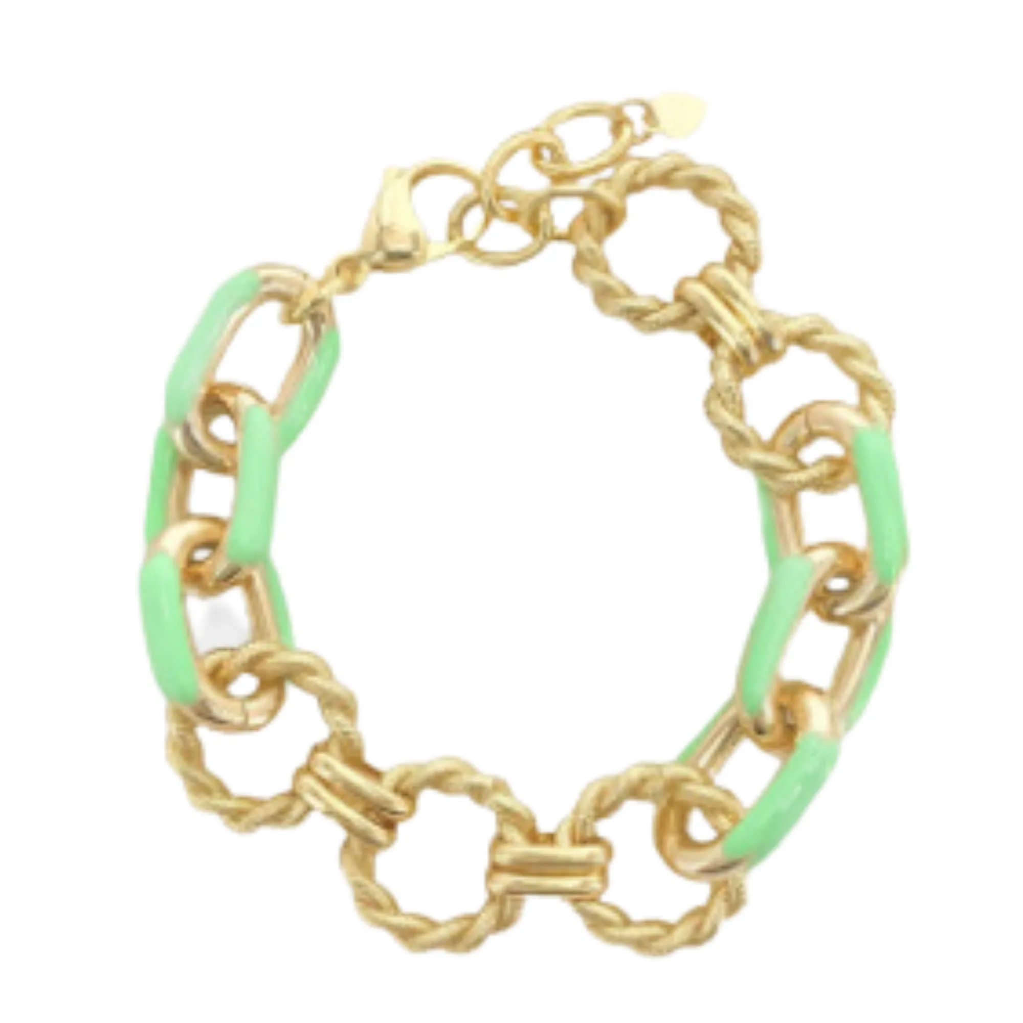 Textured Gold and Enamel Bracelet