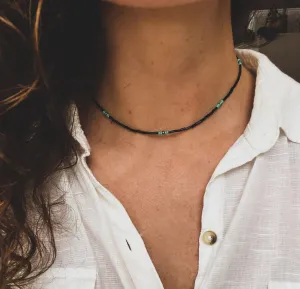 The Bismarck Black & Turquoise Choker