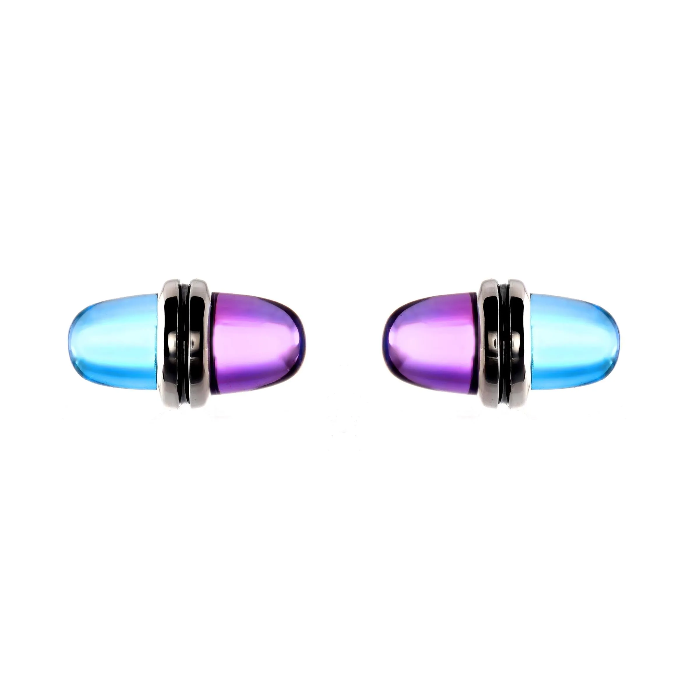 THE JEWEL BOX | Sugar Pop Blue Topaz & Amethyst Cufflinks