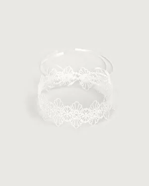 The White Lace Tie Choker