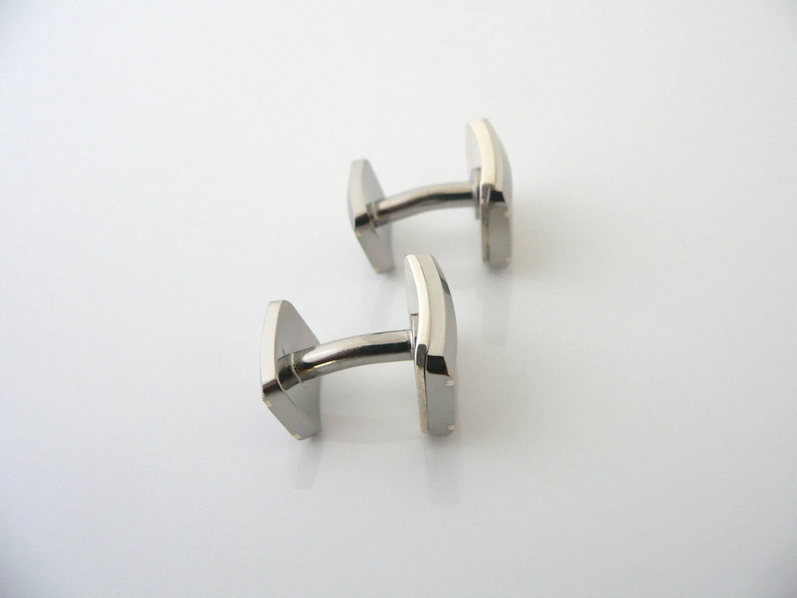 Tiffany & Co Atlas Titanium Cuff Link CuffLinks Roman Numeral Silver Gift Love