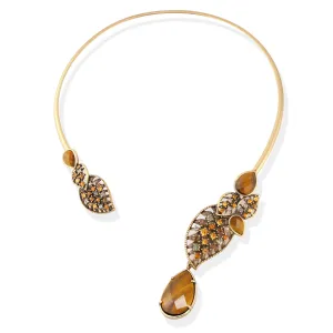 TIGER EYE CHOKER NECKLACES #306BR1101 (5D4/3D1/6E1)