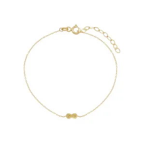 Tiny Solid Infinity Bracelet 14K