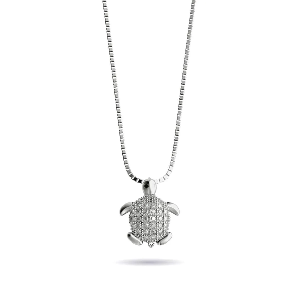 Tortuga | .925 Sterling Silver | Crystal Sea Turtle Infinity Clasp Necklace