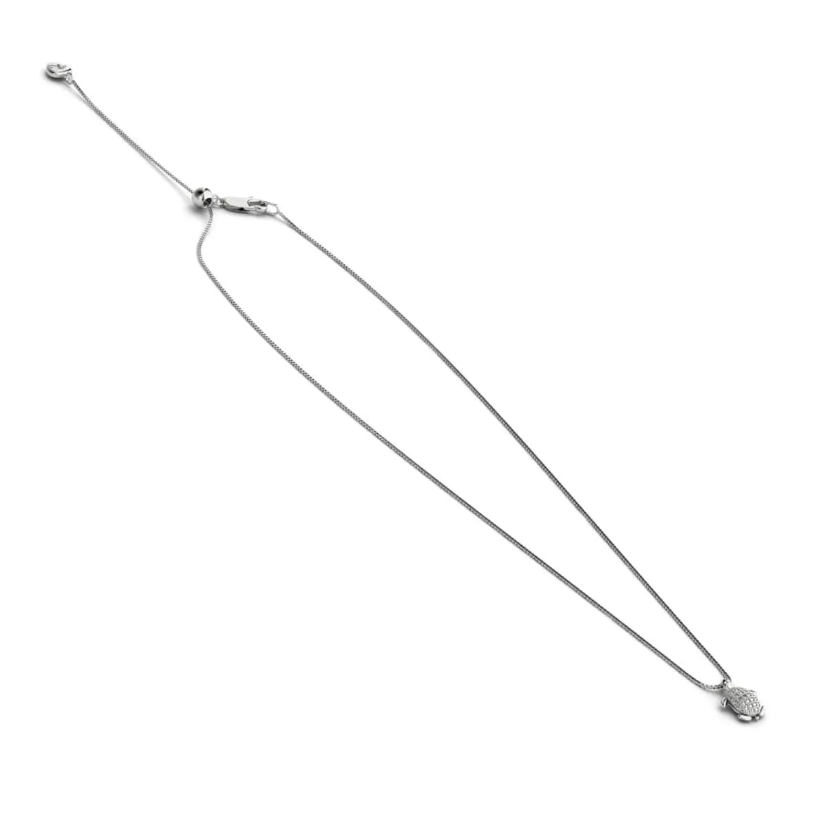 Tortuga | .925 Sterling Silver | Crystal Sea Turtle Infinity Clasp Necklace