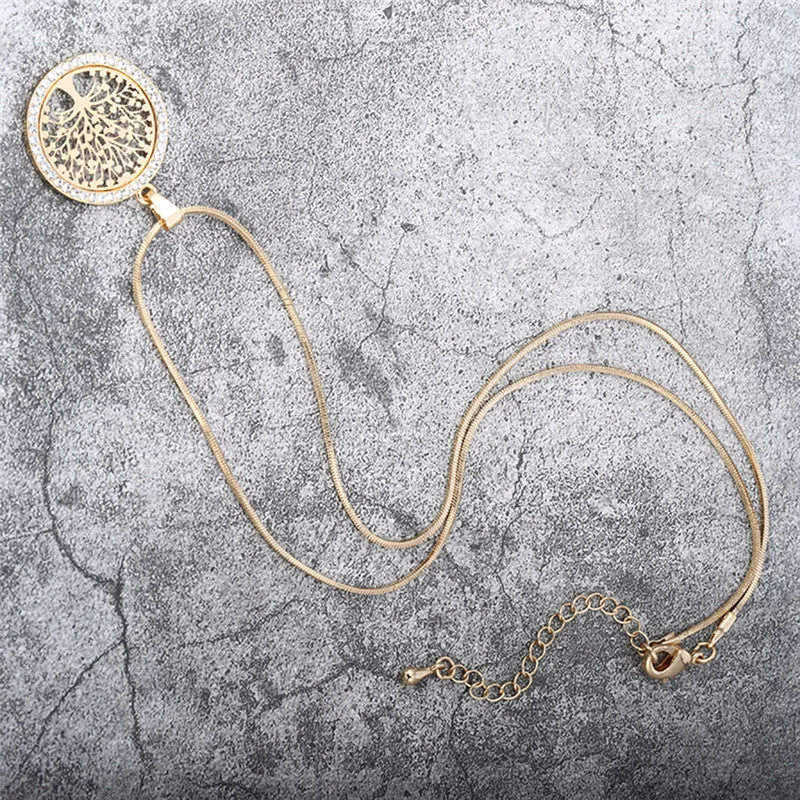 Tree of Life Crystal Pendant Necklace