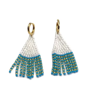 Triangle Earrings - PARAKEET WHITE