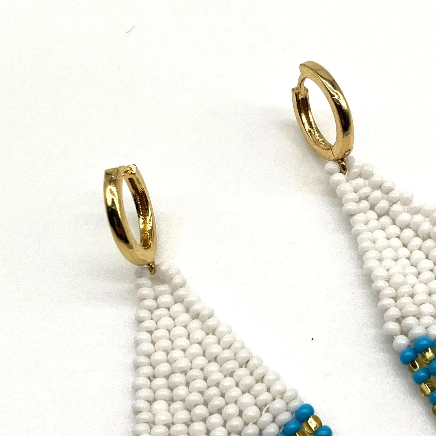 Triangle Earrings - PARAKEET WHITE