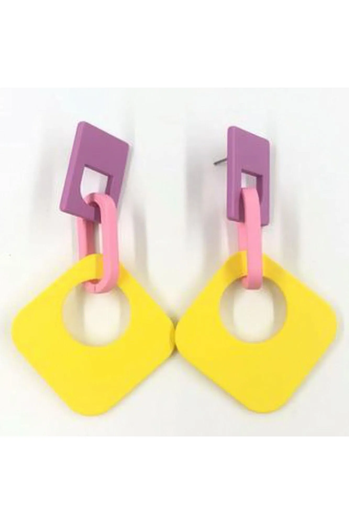 Triple Color Mix Dangle Earring